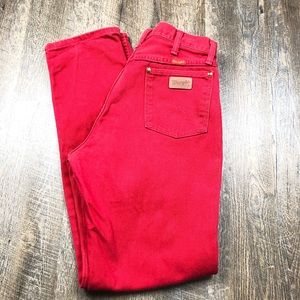 Wrangler Vintage Washed Red High Waist Jeans